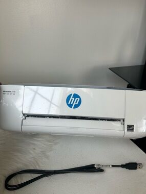 HP DeskJet 3720 Compact All-in-One Printer - White & Blue